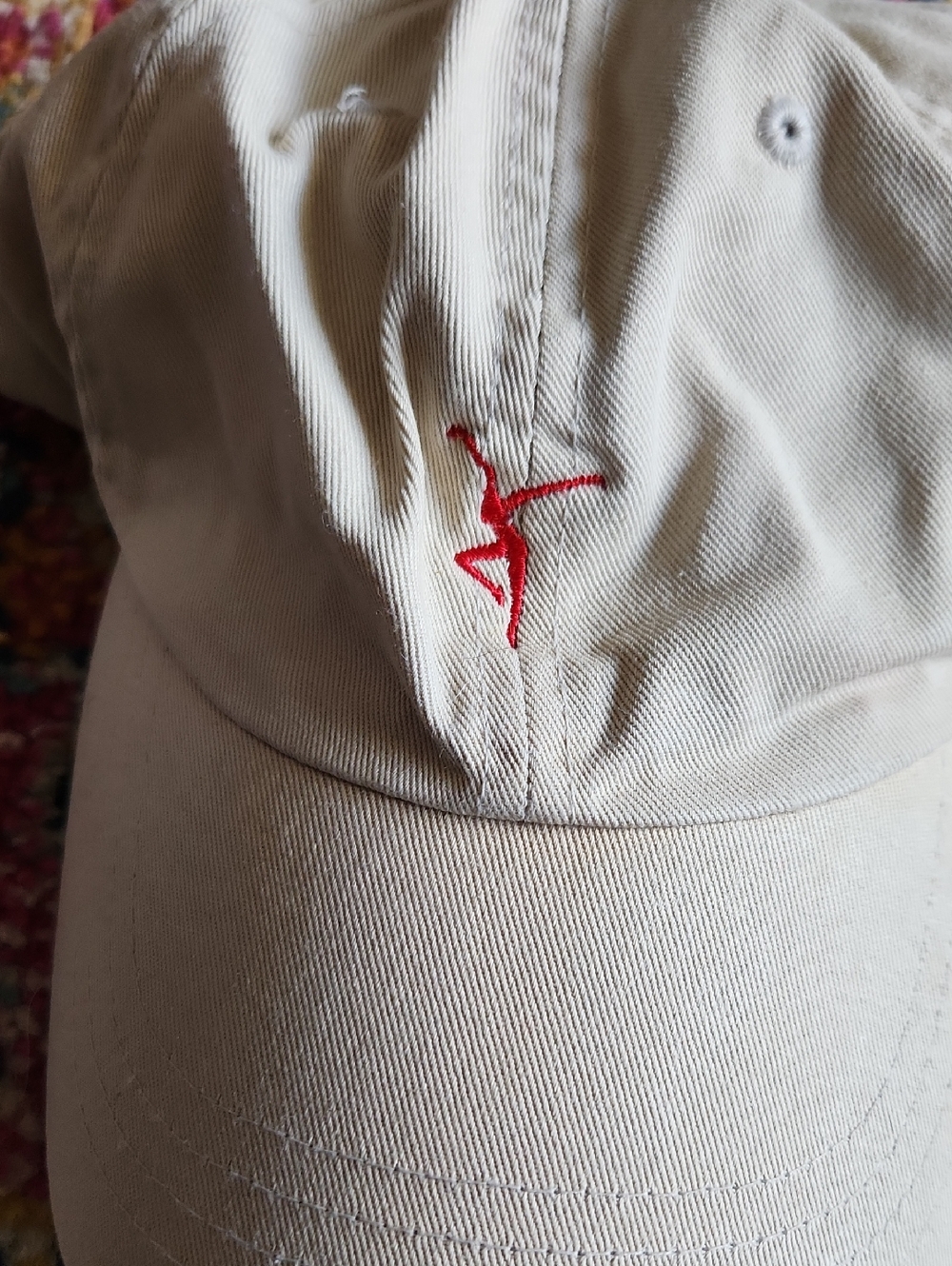 Dave Matthews Band Beige Baseball Cap with Red Embroidery - Picture 3 of 6